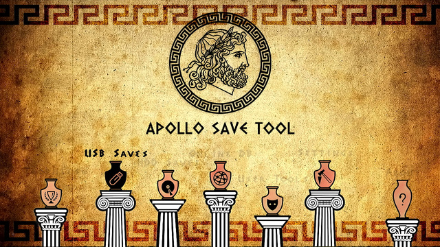 Apollo main screen with USB saves selected in the menu