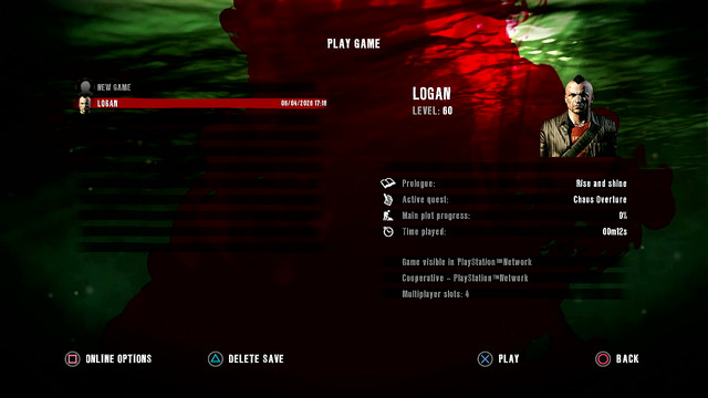 In-game saves list with modified save