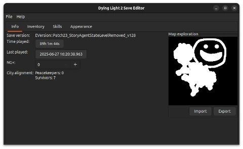 Information about saved game.